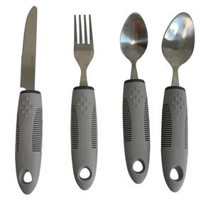 Adaptive Utensils set Fork Spoon knife Soup Spoon OT gray flatware